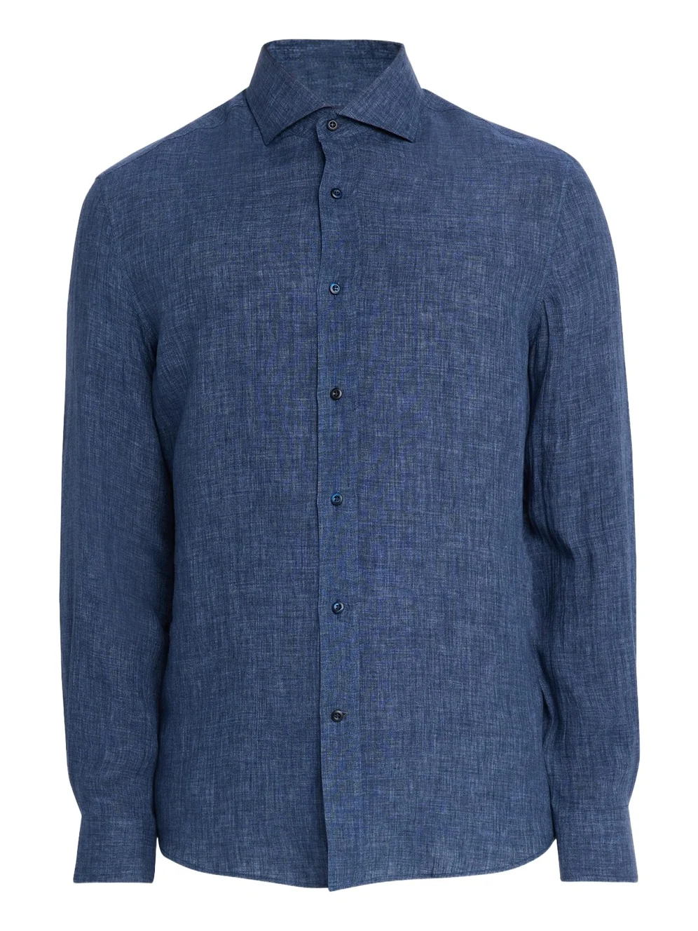 Brunello Cucinelli Men's Linen Spread Collar Button-Down Shirt