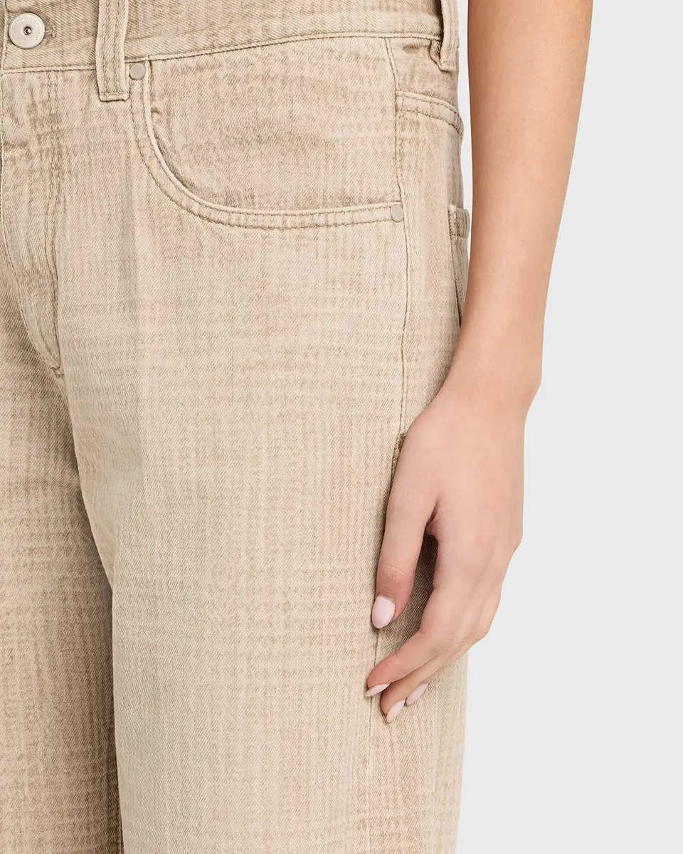 Brunello Cucinelli Check-Print Denim Straight-Leg Crop Pants | Thumbnail 5 Brunello Cucinelli Check-Print Denim Straight-Leg Crop Pants | Thumbnail 5