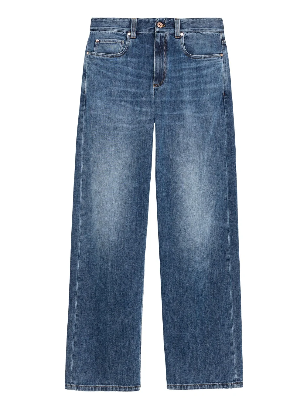 Straight-Leg Medium Wash Denim Jeans Straight-Leg Medium Wash Denim Jeans