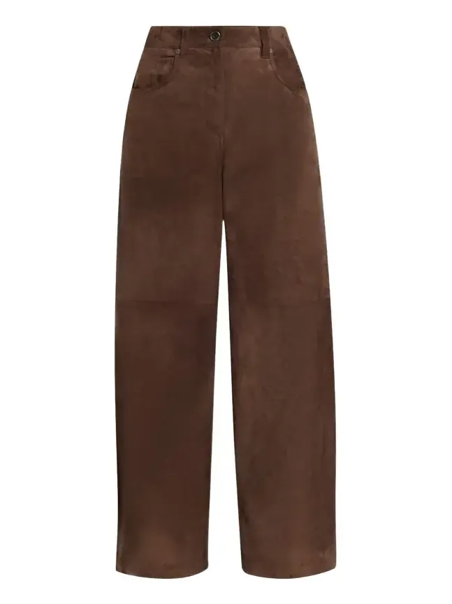 Suede Relaxed Wide-Leg Pants Suede Relaxed Wide-Leg Pants