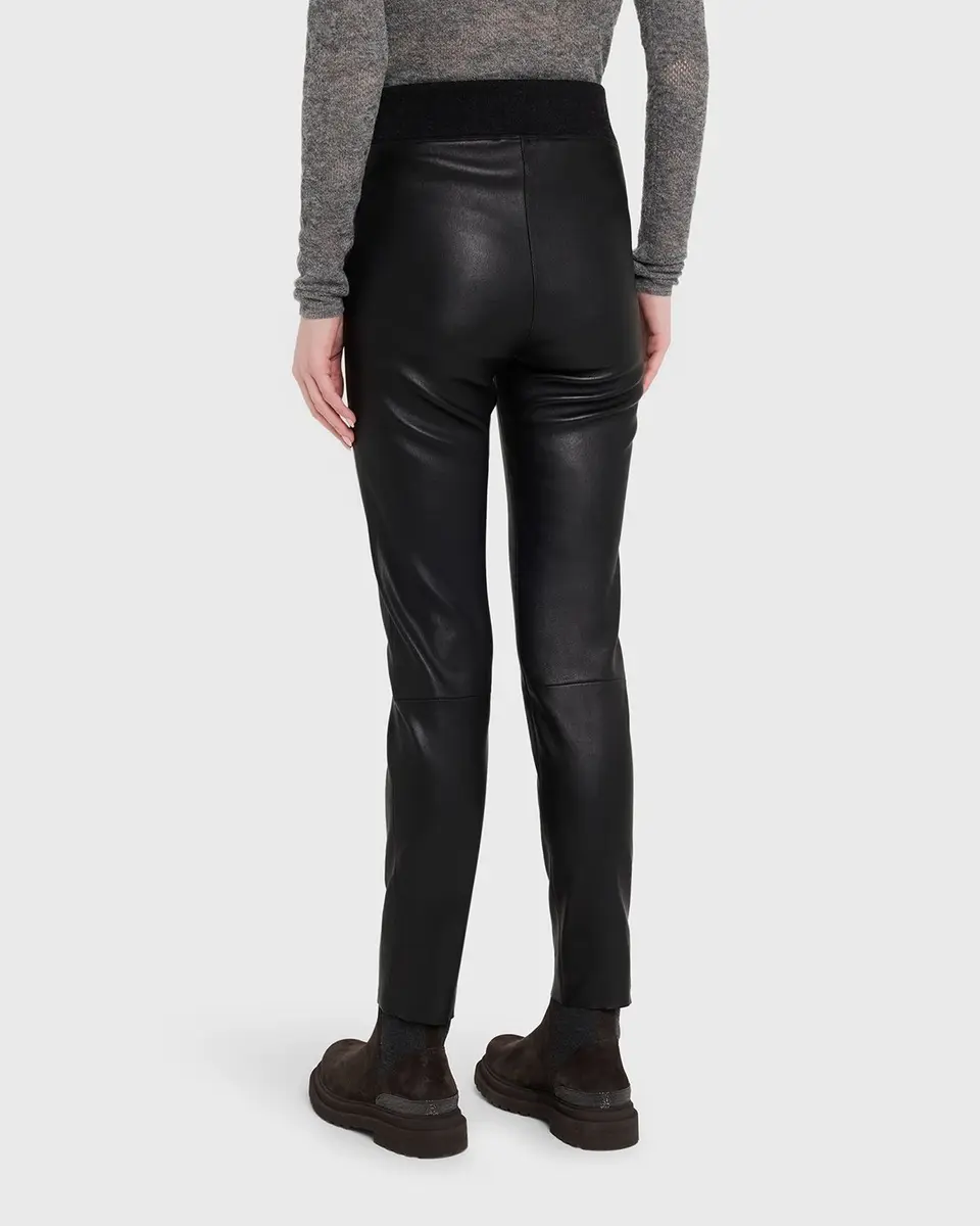 Brunello Cucinelli Leather Ankle Pants | Thumbnail 3 Brunello Cucinelli Leather Ankle Pants | Thumbnail 3