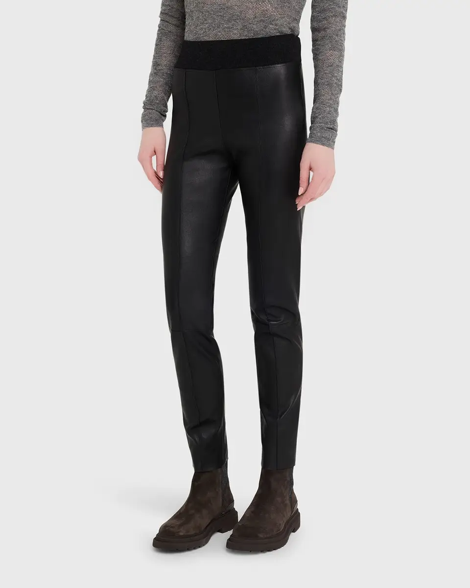 Brunello Cucinelli Leather Ankle Pants | Thumbnail 4 Brunello Cucinelli Leather Ankle Pants | Thumbnail 4