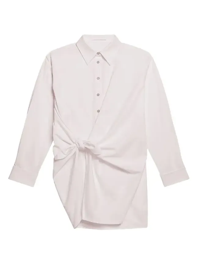Knotted Cotton Shirtdress