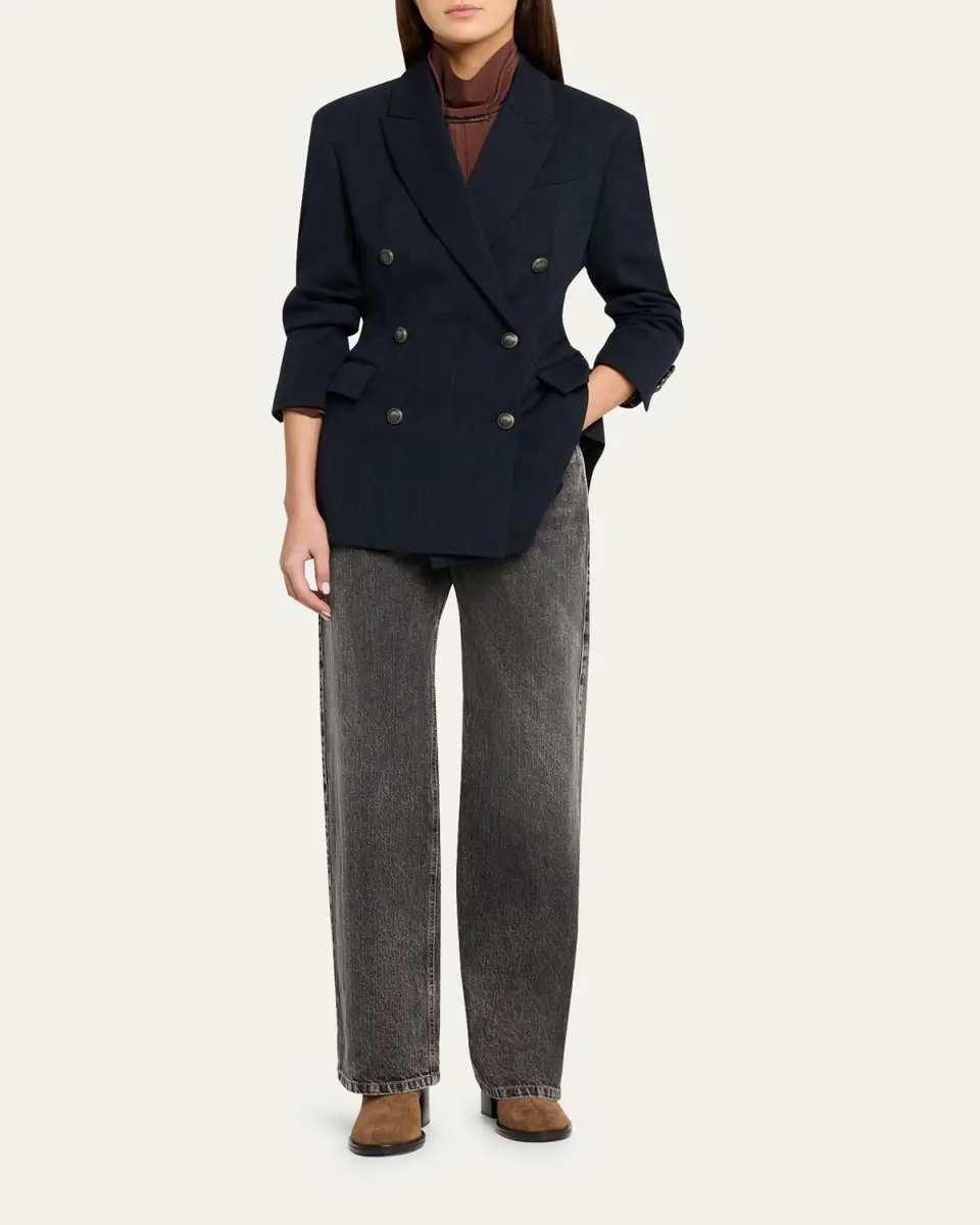 Brunello Cucinelli Mid-Rise Straight-Leg Denim Pants | Thumbnail 2 Brunello Cucinelli Mid-Rise Straight-Leg Denim Pants | Thumbnail 2