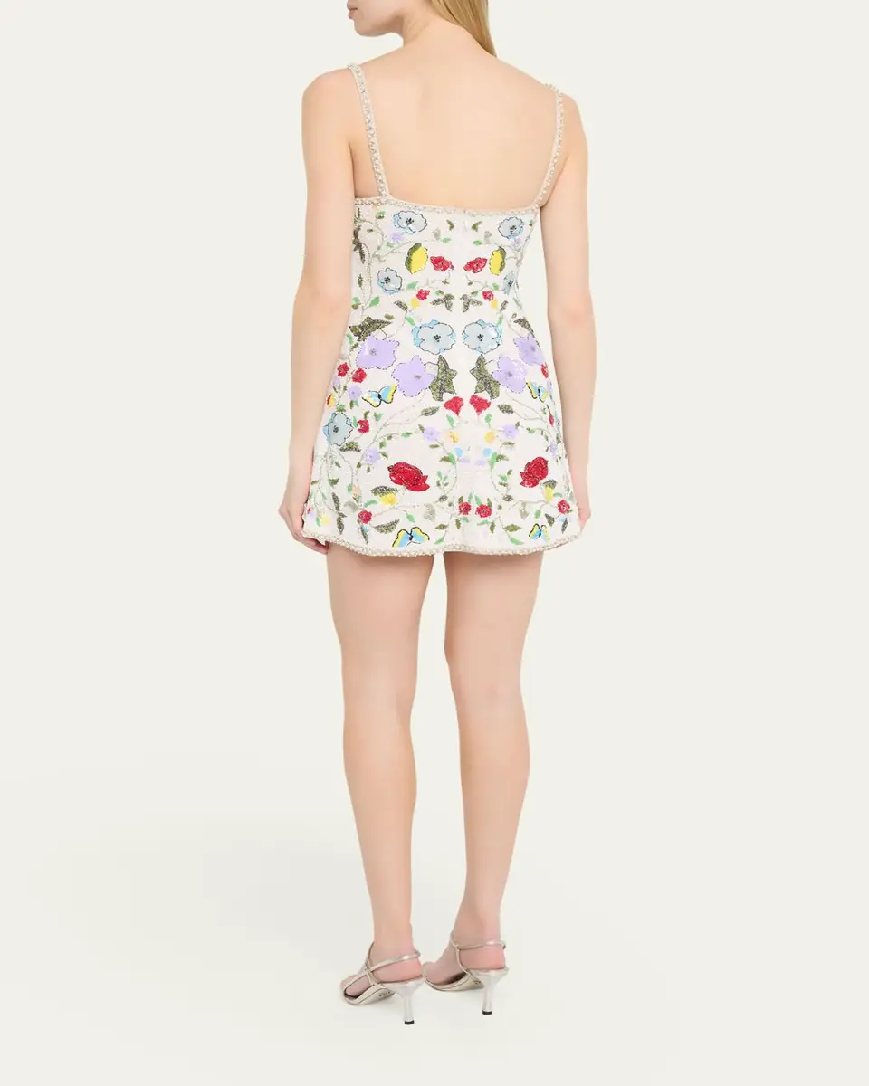 ALICE + OLIVIA Julia Embellished Mini Gown | Thumbnail 3 ALICE + OLIVIA Julia Embellished Mini Gown | Thumbnail 3