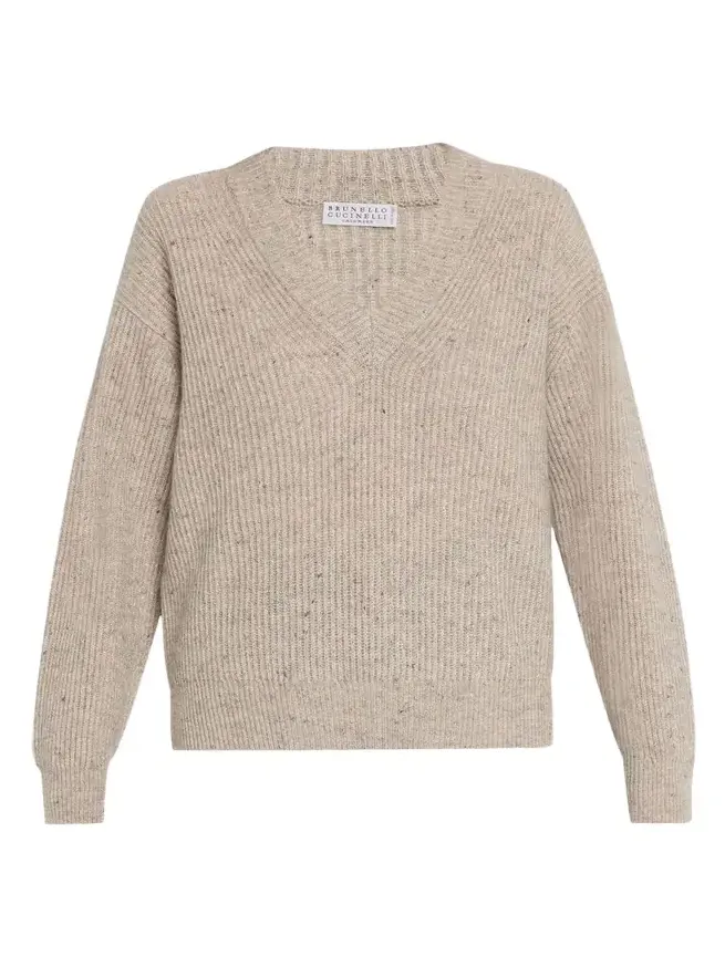 Shimmering Cashmere-Mohair Crewneck Sweater Shimmering Cashmere-Mohair Crewneck Sweater