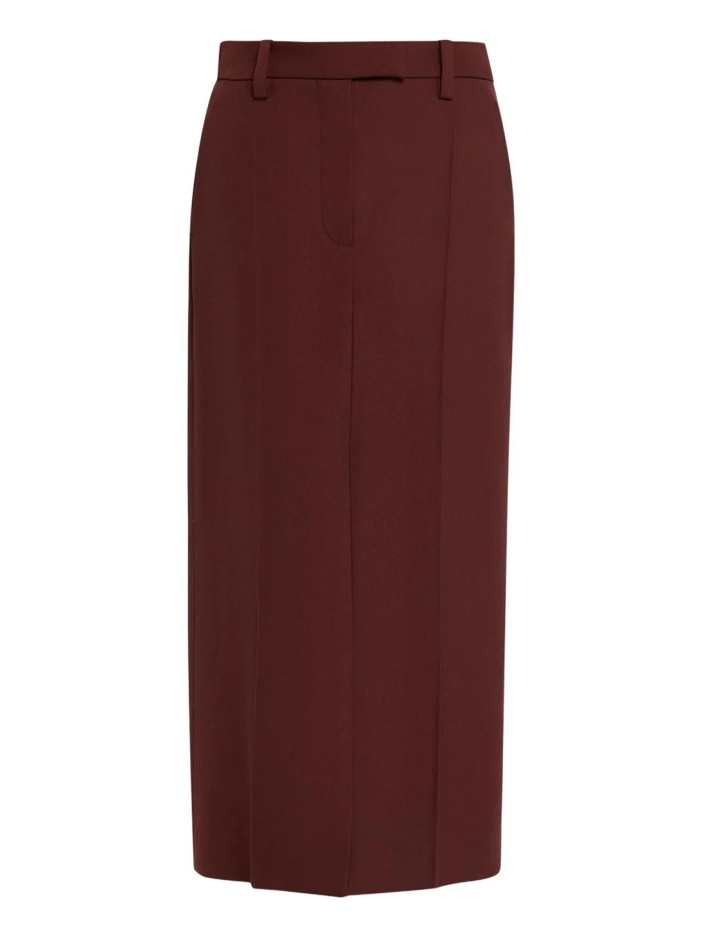 Long Wool Double Pleat Skirt