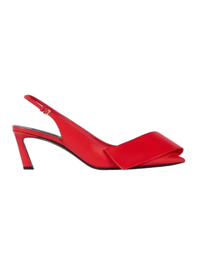 65mm Twist Leather Slingback Pumps 65mm Twist Leather Slingback Pumps