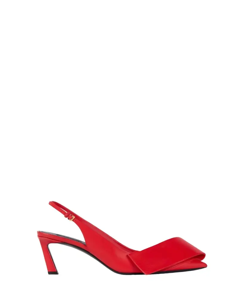 65mm Twist Leather Slingback Pumps 65mm Twist Leather Slingback Pumps