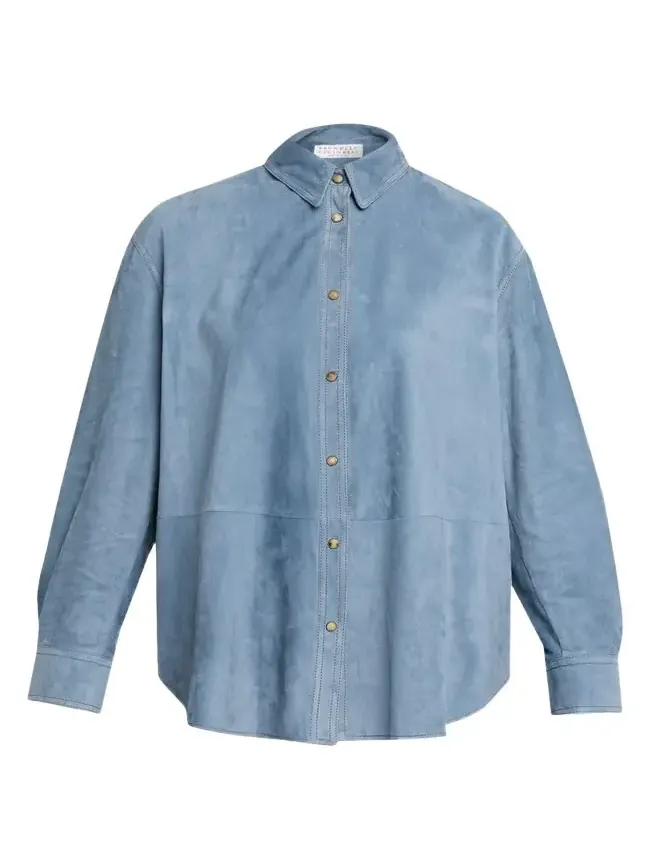 Suede Long Sleeve Snap Button Shirt Suede Long Sleeve Snap Button Shirt