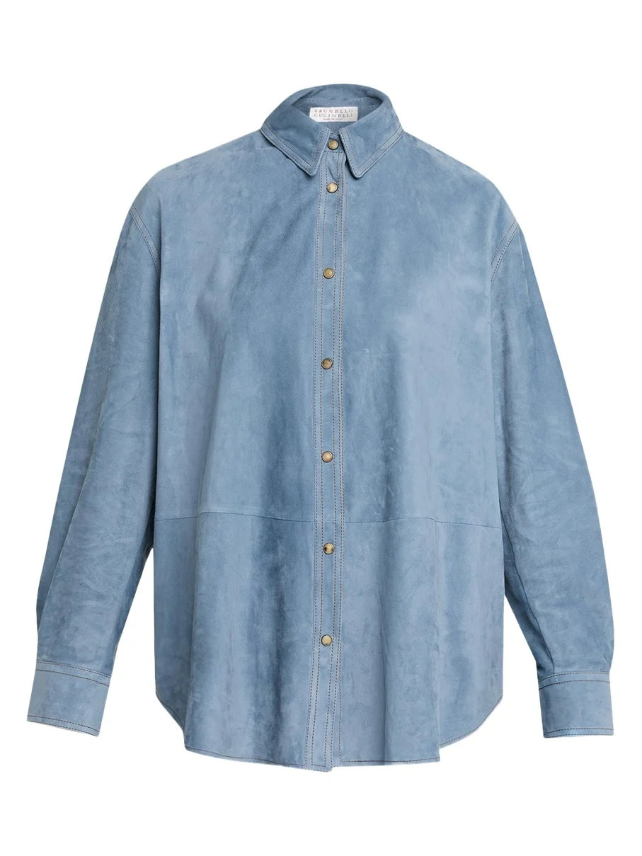 Suede Long Sleeve Snap Button Shirt Suede Long Sleeve Snap Button Shirt
