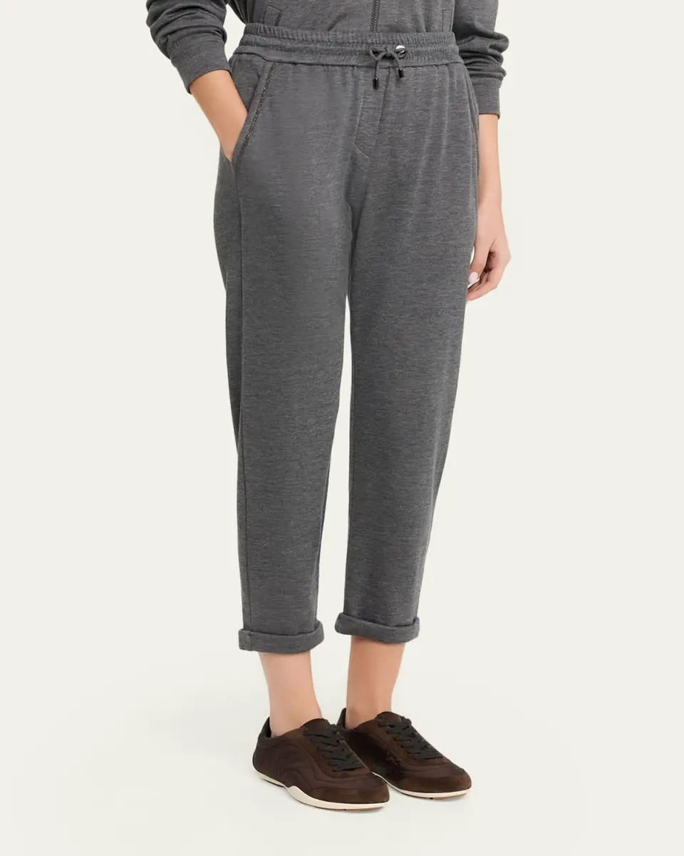 Brunello Cucinelli Monili-Trim Sport Pants | Thumbnail 4 Brunello Cucinelli Monili-Trim Sport Pants | Thumbnail 4