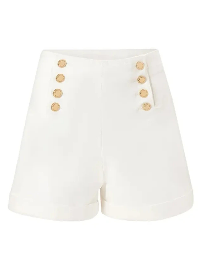 High-Rise Button-Front Sailor Shorts High-Rise Button-Front Sailor Shorts