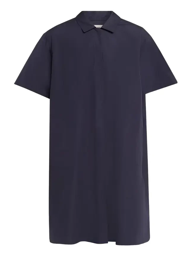 Pleated Cotton Shift Shirtdress Pleated Cotton Shift Shirtdress