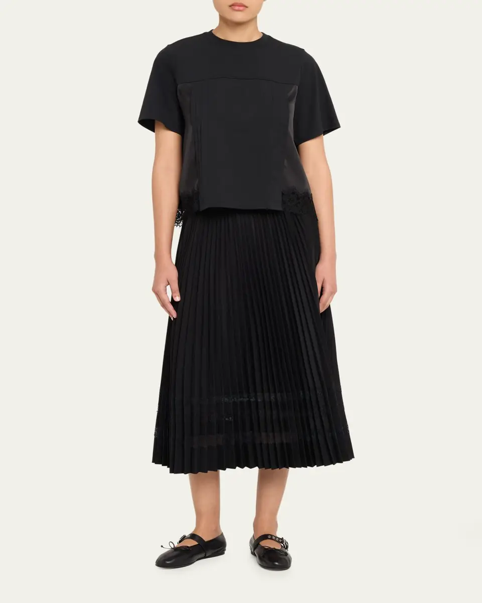 3.1 Phillip Lim Satin Lace Flounce Top | Thumbnail 2 3.1 Phillip Lim Satin Lace Flounce Top | Thumbnail 2