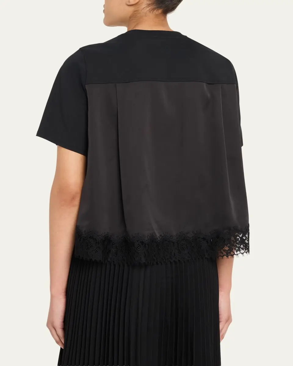3.1 Phillip Lim Satin Lace Flounce Top | Thumbnail 3 3.1 Phillip Lim Satin Lace Flounce Top | Thumbnail 3