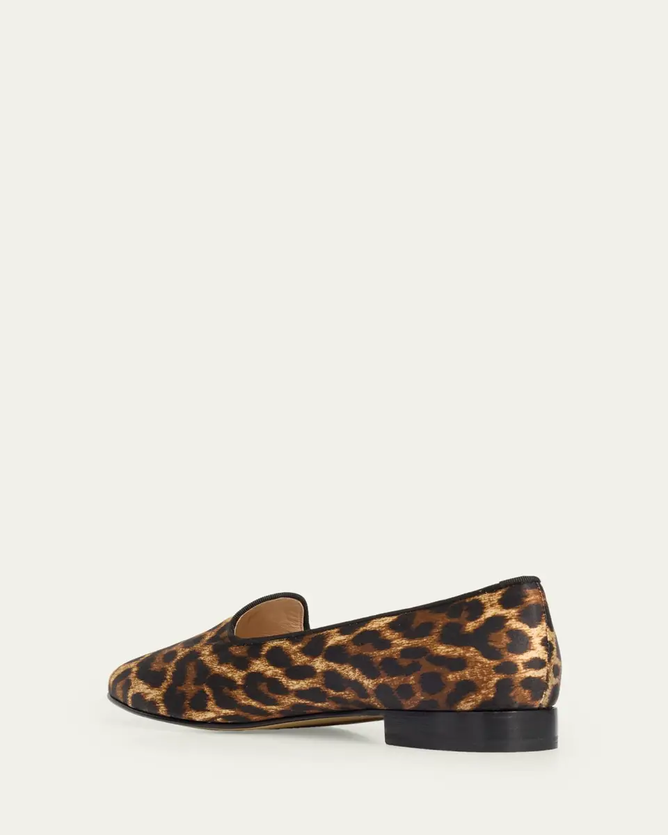 Vibi Venezia Leopard-Print Silk Loafers | Thumbnail 4 Vibi Venezia Leopard-Print Silk Loafers | Thumbnail 4