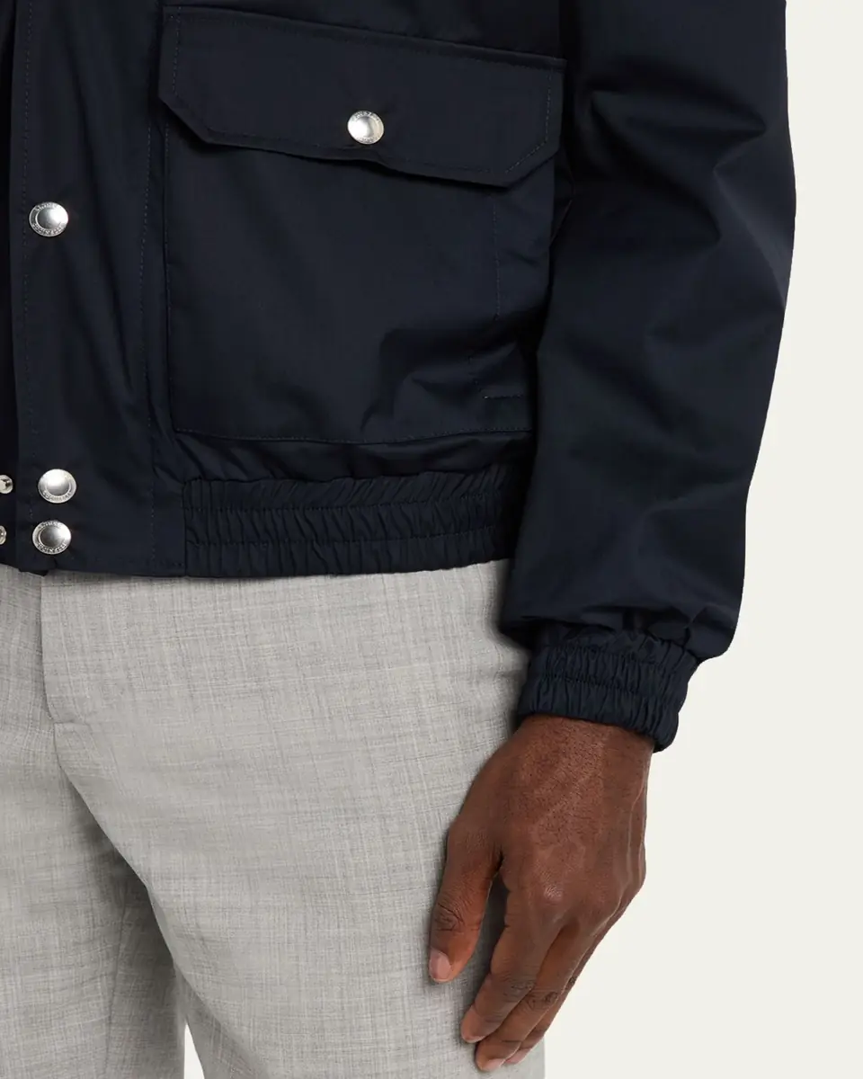 Brunello Cucinelli Men's Bonded Silk and Virgin Wool Shirt Jacket | Thumbnail 5 Brunello Cucinelli Men's Bonded Silk and Virgin Wool Shirt Jacket | Thumbnail 5