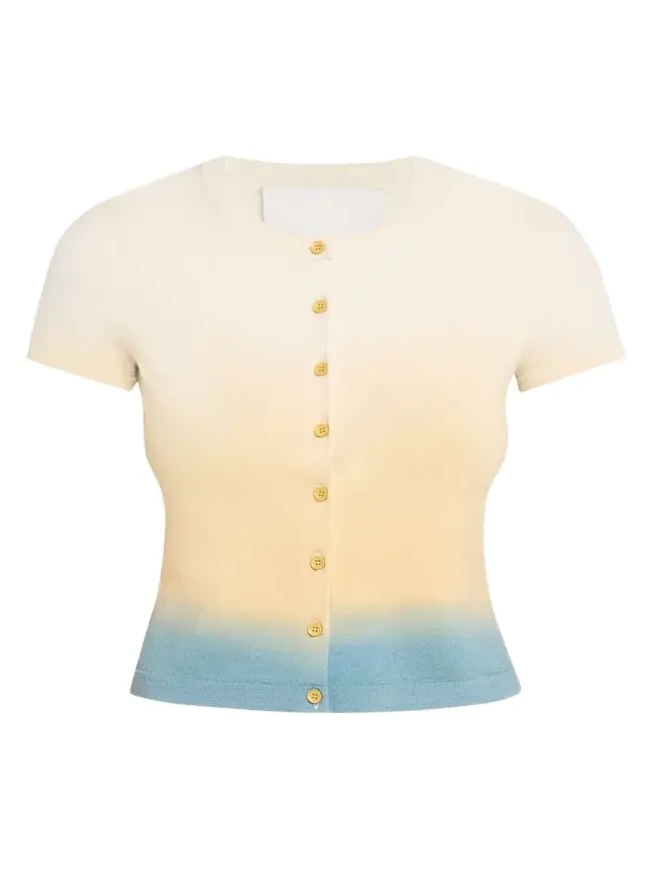 3.1 Phillip Lim Short-Sleeve Ombré Cardigan