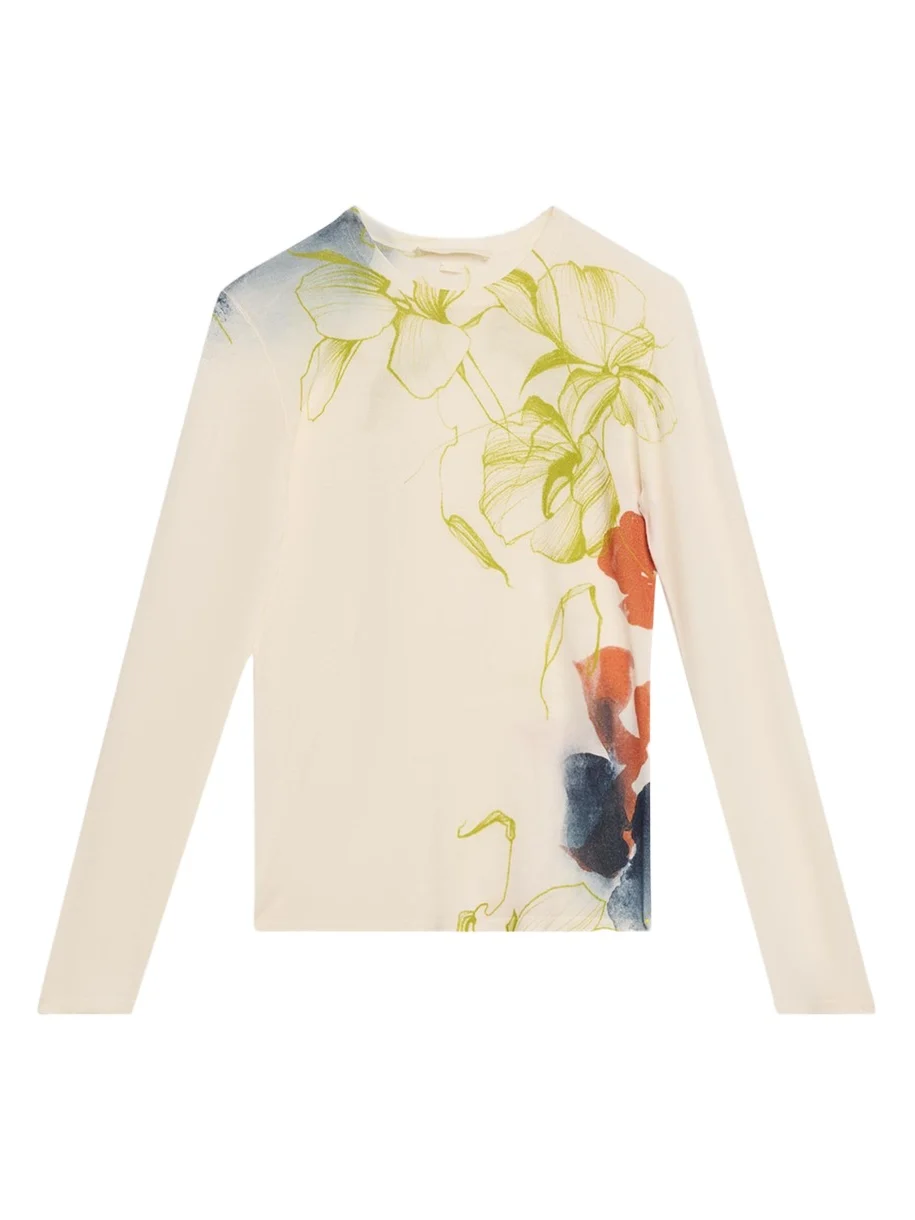 Shadow Floral Merino Wool Crewneck Sweater Shadow Floral Merino Wool Crewneck Sweater