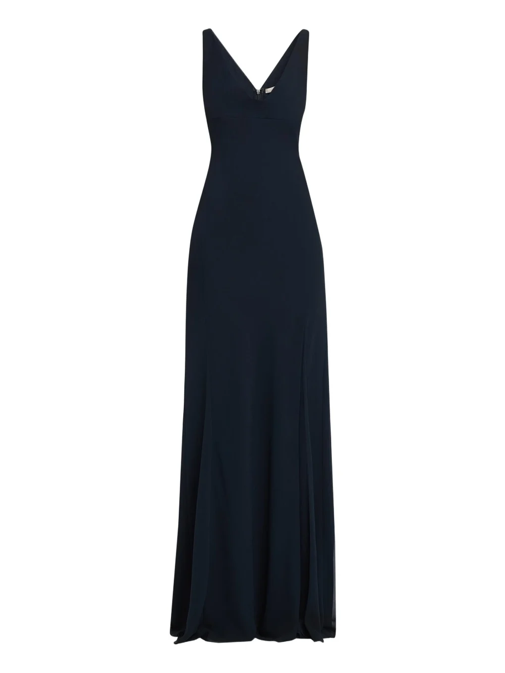 Plunging Cowl-Neck Sleeveless Crepe Gown