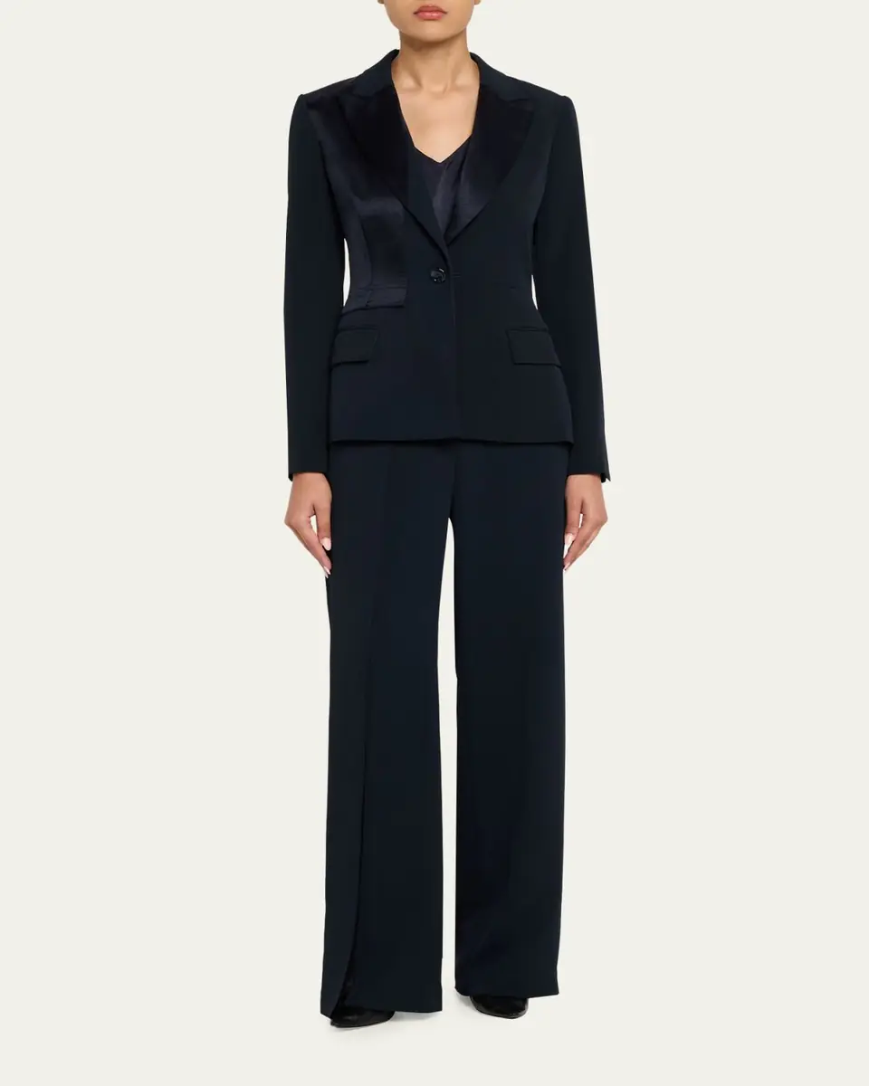 Jason Wu Collection Tailored Satin-Trim Blazer | Thumbnail 2 Jason Wu Collection Tailored Satin-Trim Blazer | Thumbnail 2