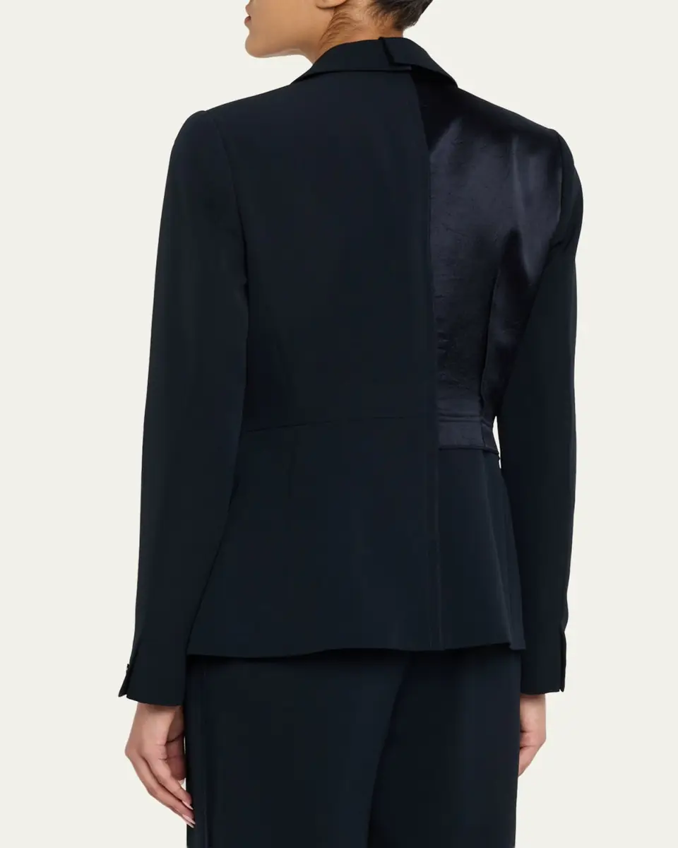 Jason Wu Collection Tailored Satin-Trim Blazer | Thumbnail 3 Jason Wu Collection Tailored Satin-Trim Blazer | Thumbnail 3
