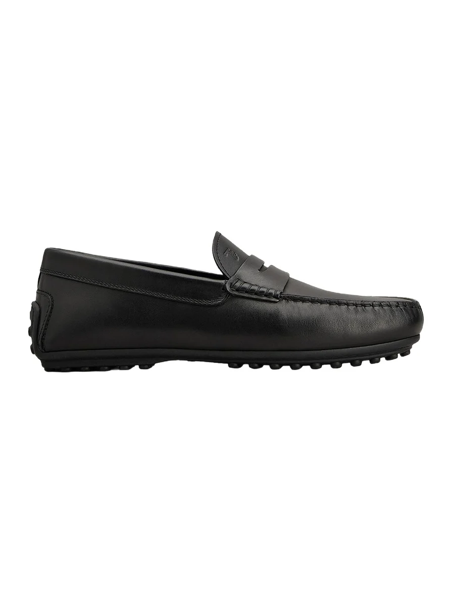 Men's Leather Moc-Toe Penny Loafers
