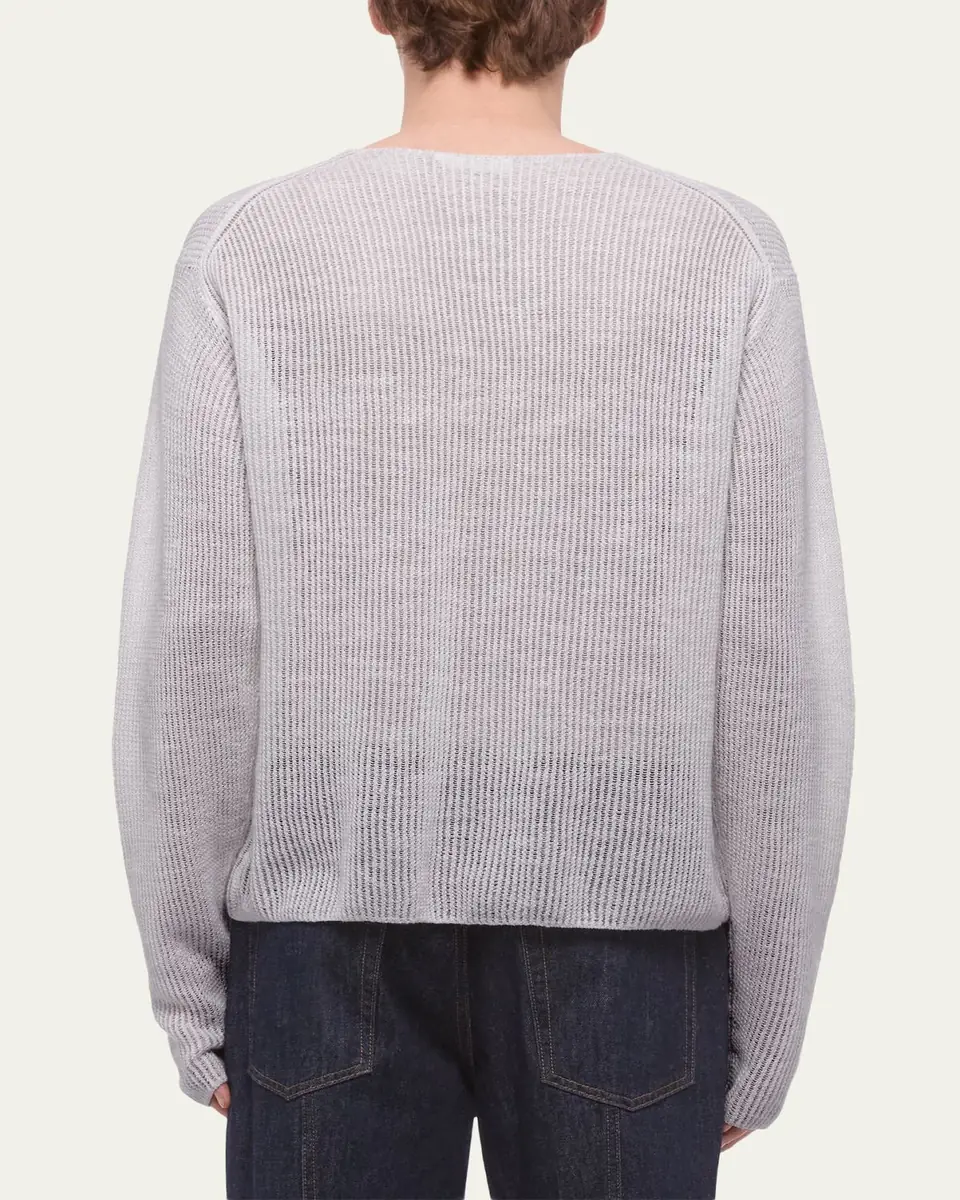 Helmut Lang Men's Waffle-Knit Henley T-Shirt | Thumbnail 3 Helmut Lang Men's Waffle-Knit Henley T-Shirt | Thumbnail 3