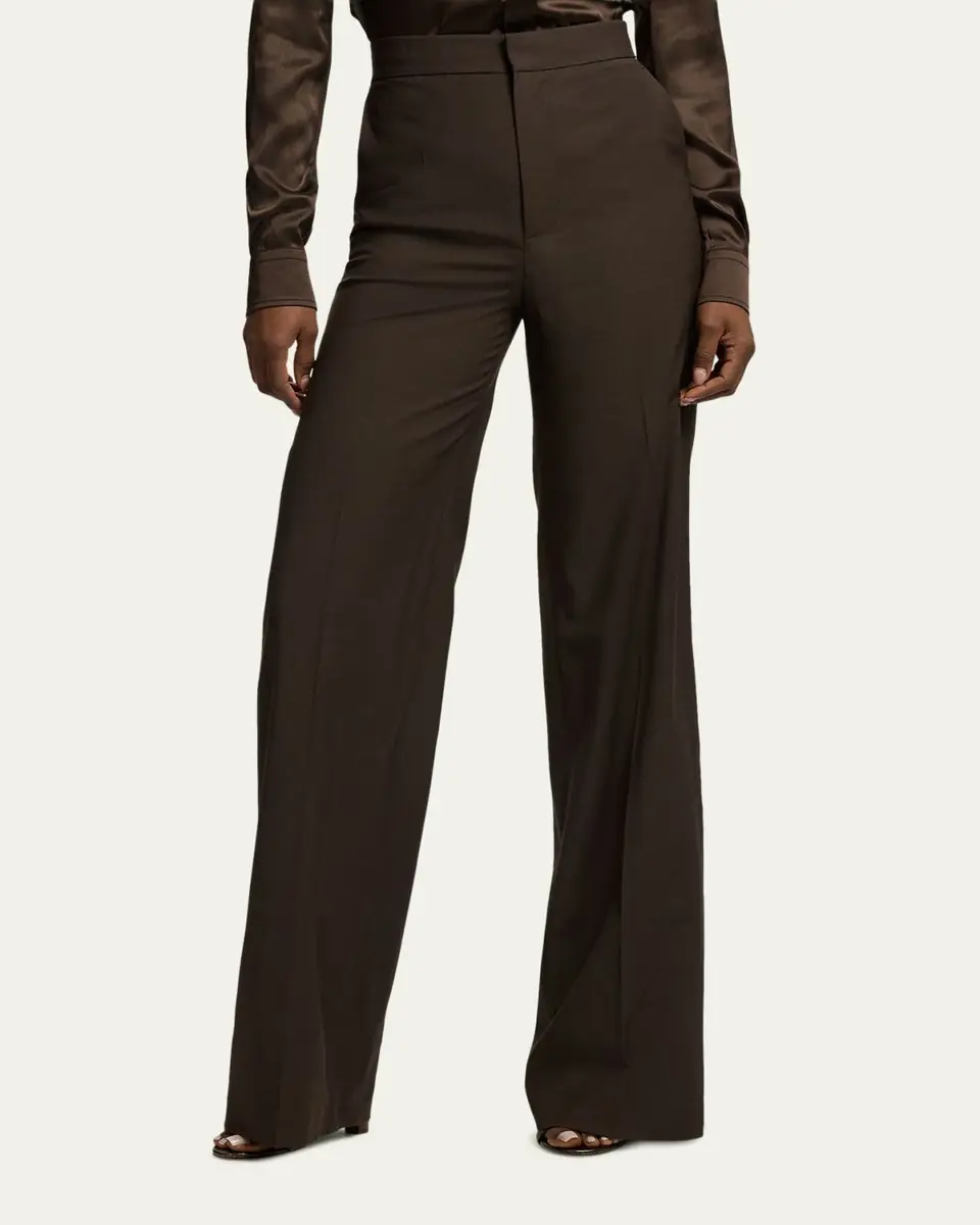Ralph Lauren Collection Tropical Wool Straight Trousers | Thumbnail 4 Ralph Lauren Collection Tropical Wool Straight Trousers | Thumbnail 4