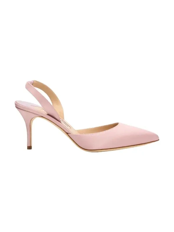 70mm Carolyne Satin Slingback Pumps 70mm Carolyne Satin Slingback Pumps