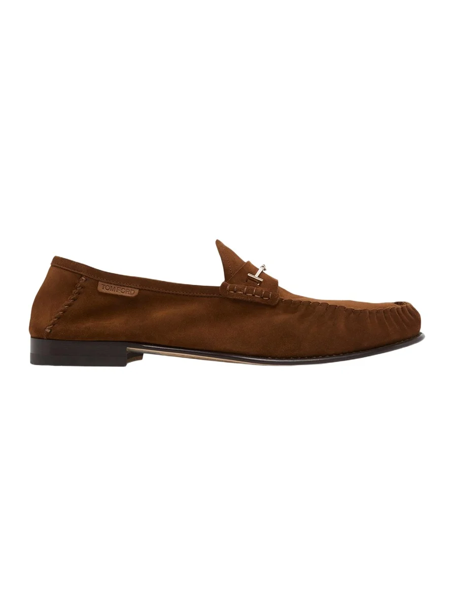 Tom Ford Men's Ripley Suede Moccasin T-Bit Loafers