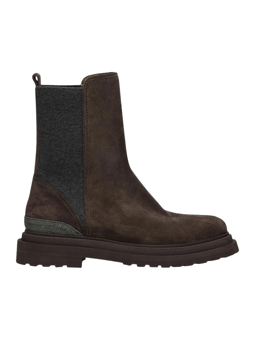 15MM Suede Ankle Boots W/ Monili 15MM Suede Ankle Boots W/ Monili