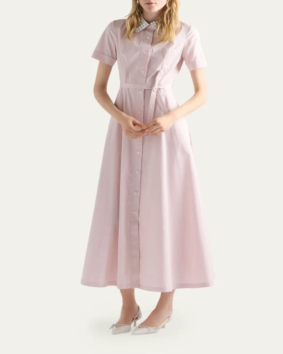 Prada Embroidered Poplin Shirtdress | Thumbnail 2 Prada Embroidered Poplin Shirtdress | Thumbnail 2