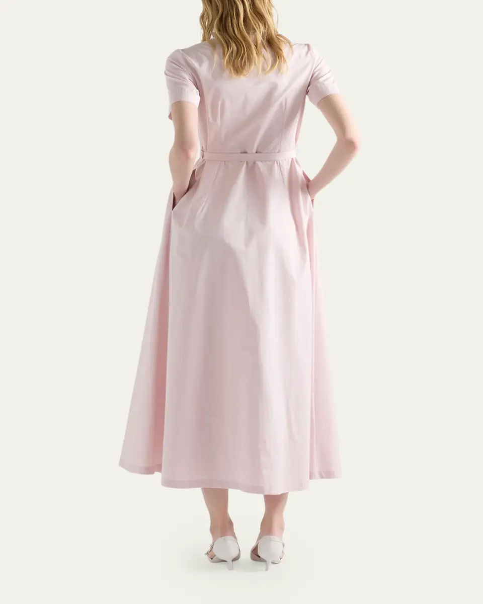 Prada Embroidered Poplin Shirtdress | Thumbnail 3 Prada Embroidered Poplin Shirtdress | Thumbnail 3
