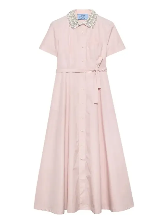 Embroidered Poplin Shirtdress Embroidered Poplin Shirtdress