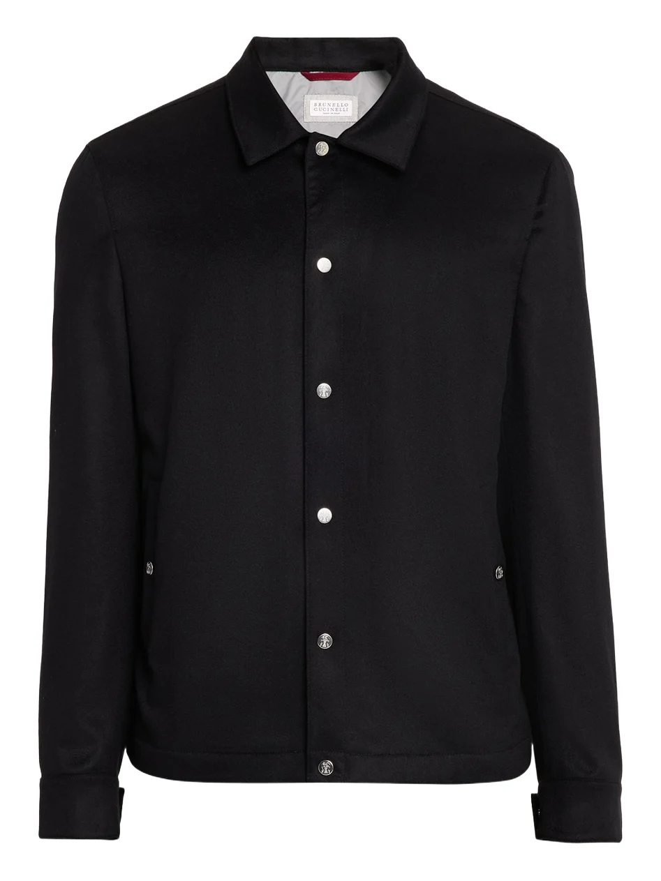 Brunello Cucinelli Men's Cashmere Snap-Front Blouson Jacket