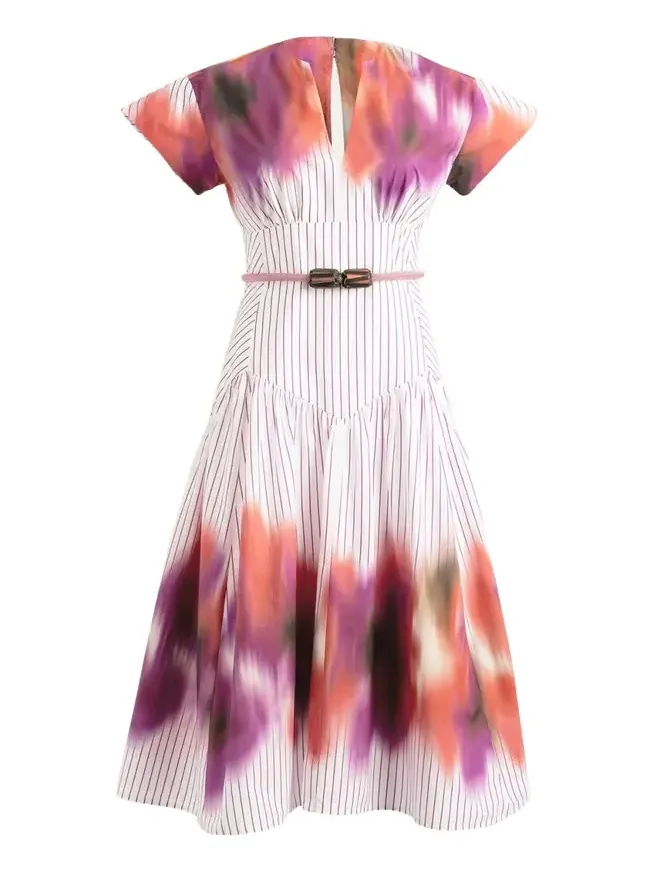 Antia Belted Midi Dress