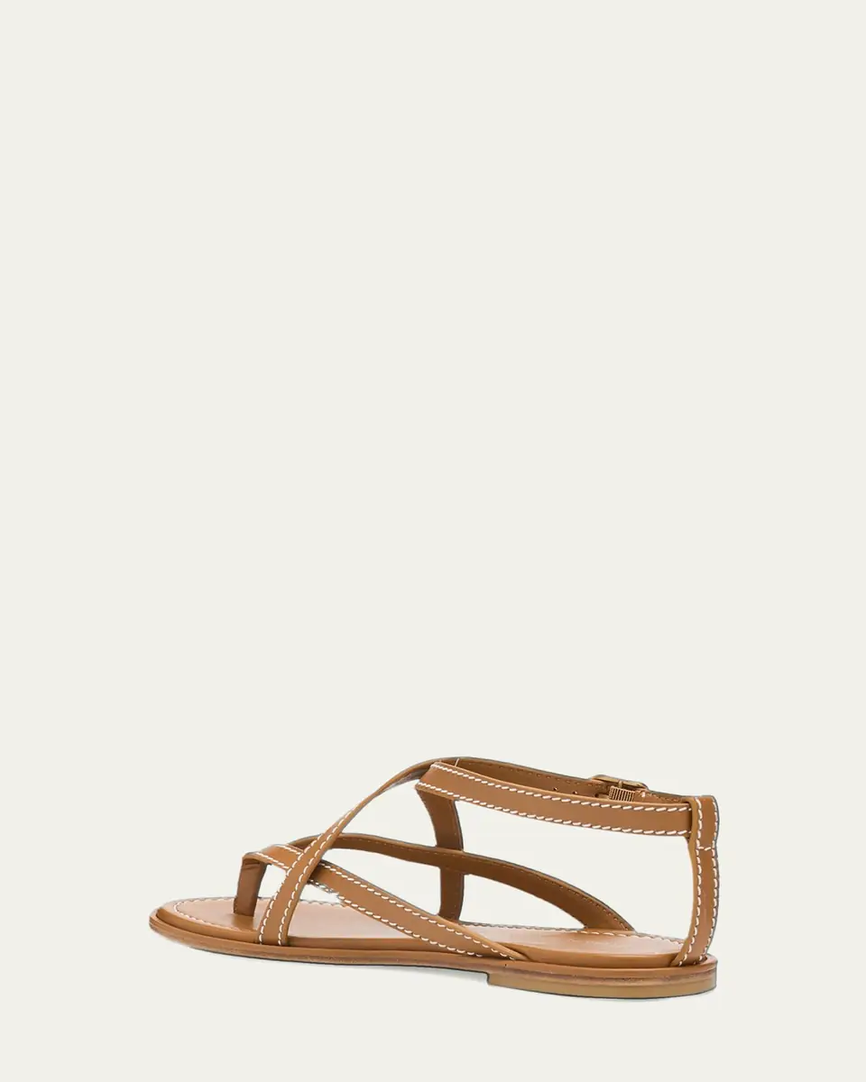 Stuart Weitzman Park Flat Strappy Leather Sandals | Thumbnail 4 Stuart Weitzman Park Flat Strappy Leather Sandals | Thumbnail 4