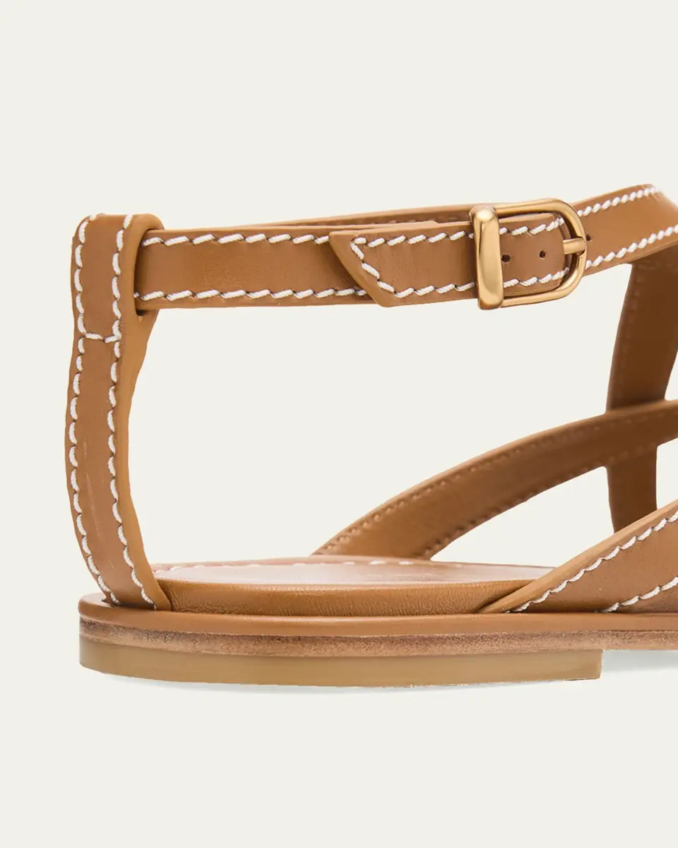 Stuart Weitzman Park Flat Strappy Leather Sandals | Thumbnail 5 Stuart Weitzman Park Flat Strappy Leather Sandals | Thumbnail 5