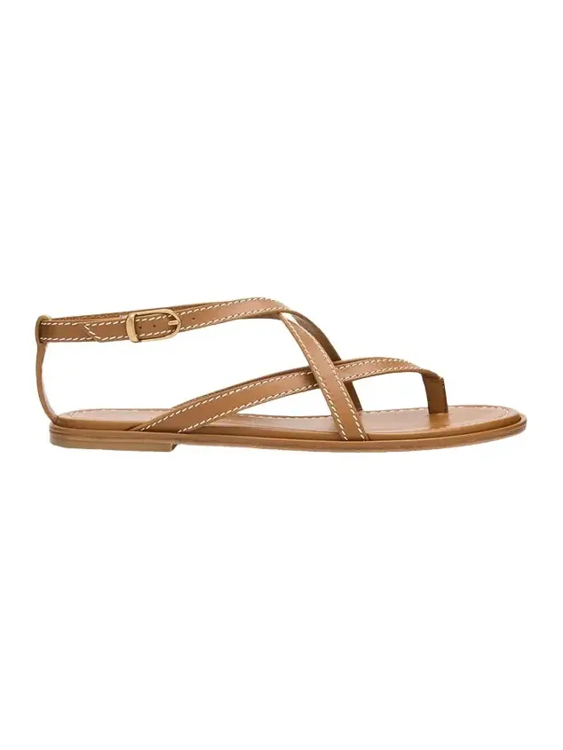 Park Flat Strappy Leather Sandals Park Flat Strappy Leather Sandals