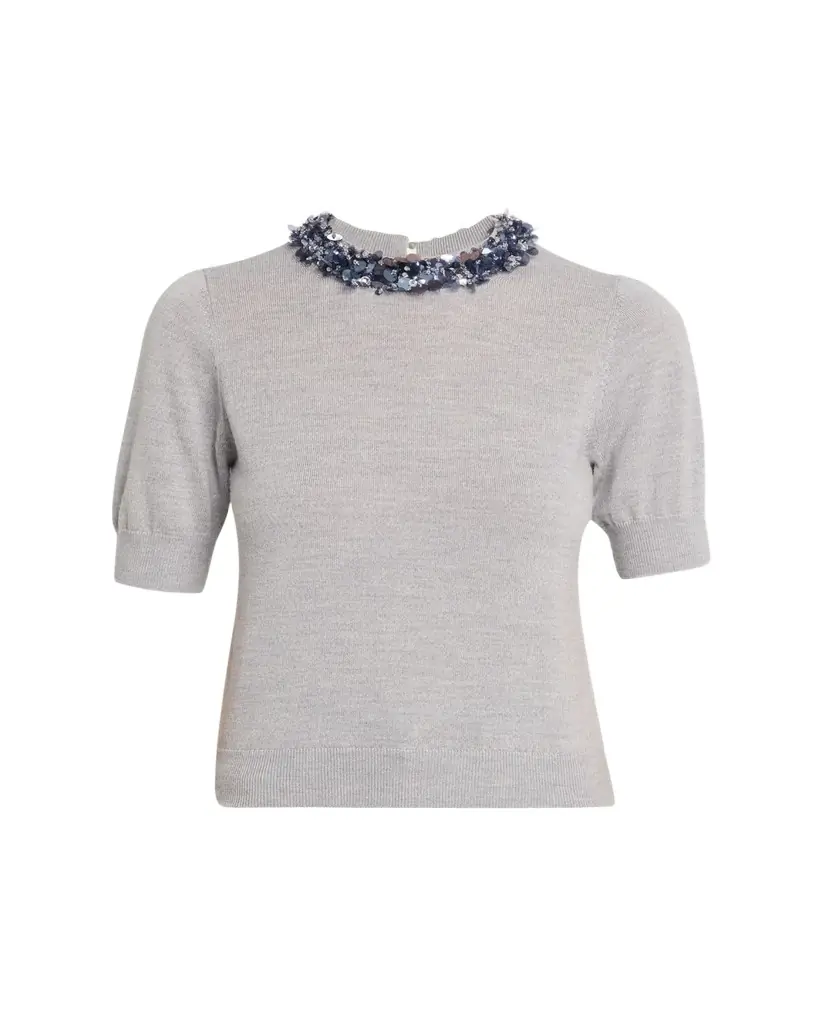 Ulla Johnson Jude Embellished Merino Sweater | Image 1 Ulla Johnson Jude Embellished Merino Sweater | Image 1