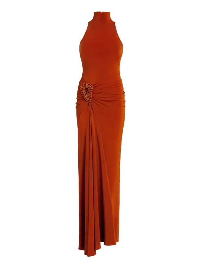 Frances Embellished Ruched Sleeveless Maxi Dress Frances Embellished Ruched Sleeveless Maxi Dress