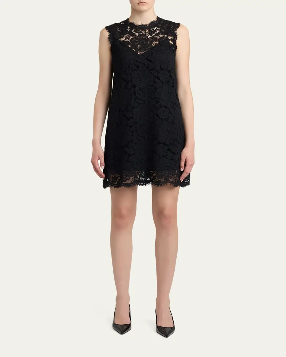 Dolce & Gabbana Sleeveless Floral Lace A-Line Dress | Thumbnail 2 Dolce & Gabbana Sleeveless Floral Lace A-Line Dress | Thumbnail 2