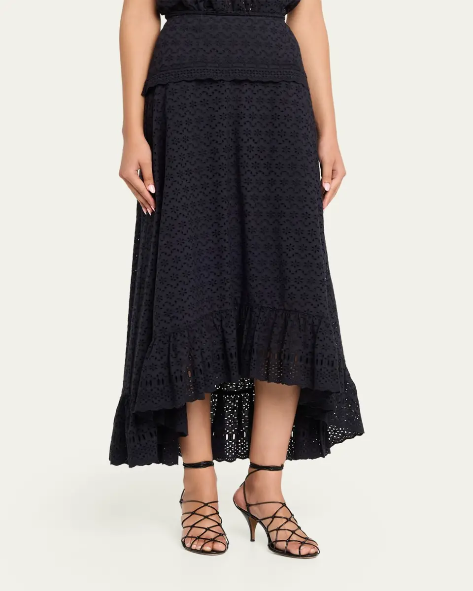 Ulla Johnson Violetta Cotton Eyelet Maxi Skirt | Thumbnail 4 Ulla Johnson Violetta Cotton Eyelet Maxi Skirt | Thumbnail 4