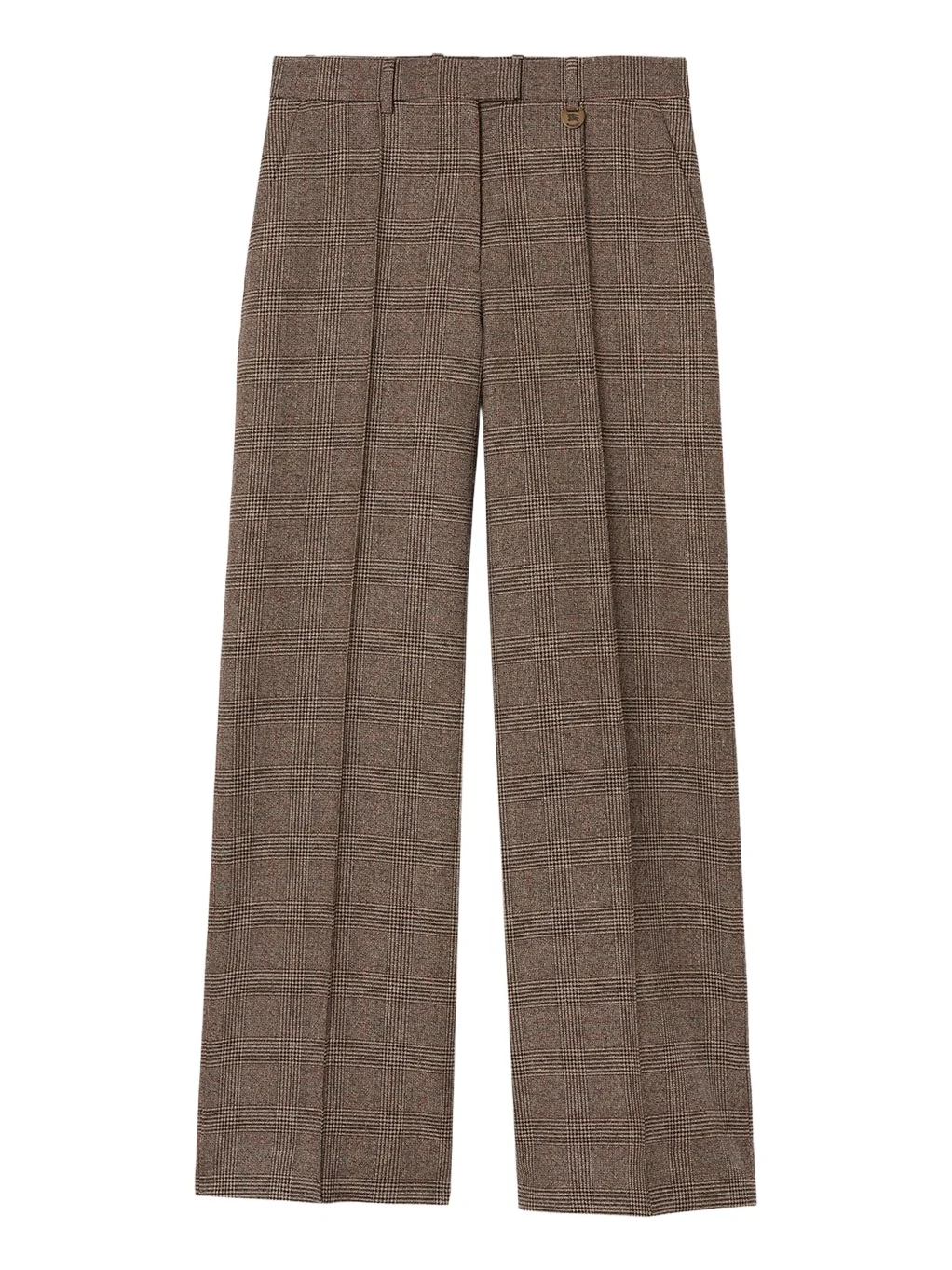 Rozalyn Check Pintuck Straight-Leg Trousers Rozalyn Check Pintuck Straight-Leg Trousers