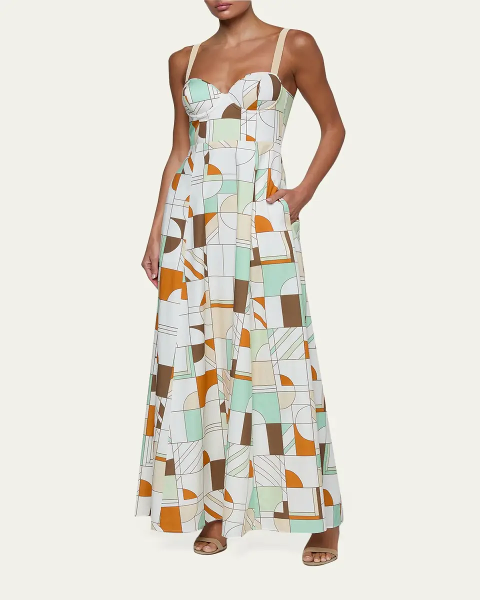 L'Agence Sutton Geometric Maxi Dress | Thumbnail 2 L'Agence Sutton Geometric Maxi Dress | Thumbnail 2