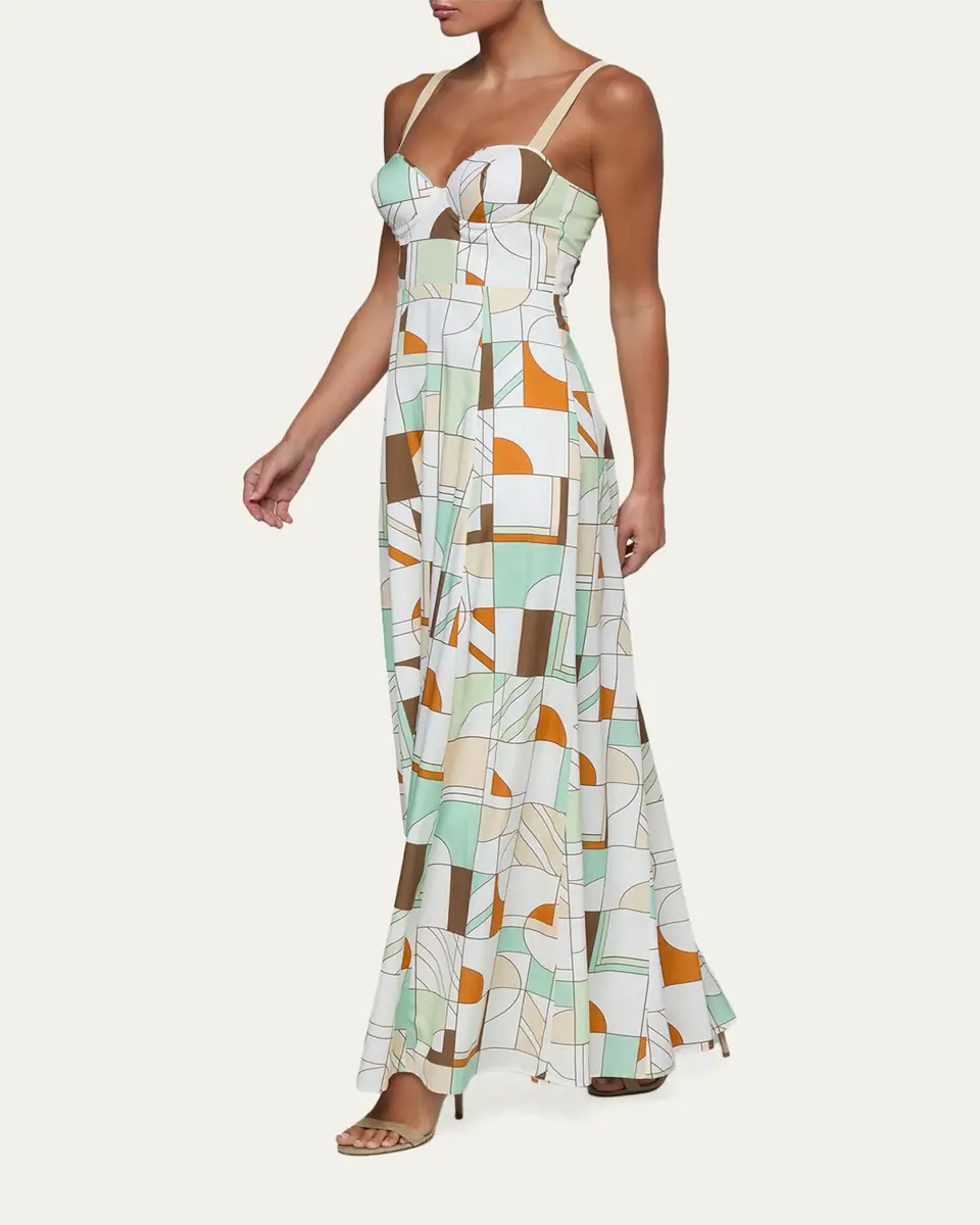 L'Agence Sutton Geometric Maxi Dress | Thumbnail 4 L'Agence Sutton Geometric Maxi Dress | Thumbnail 4