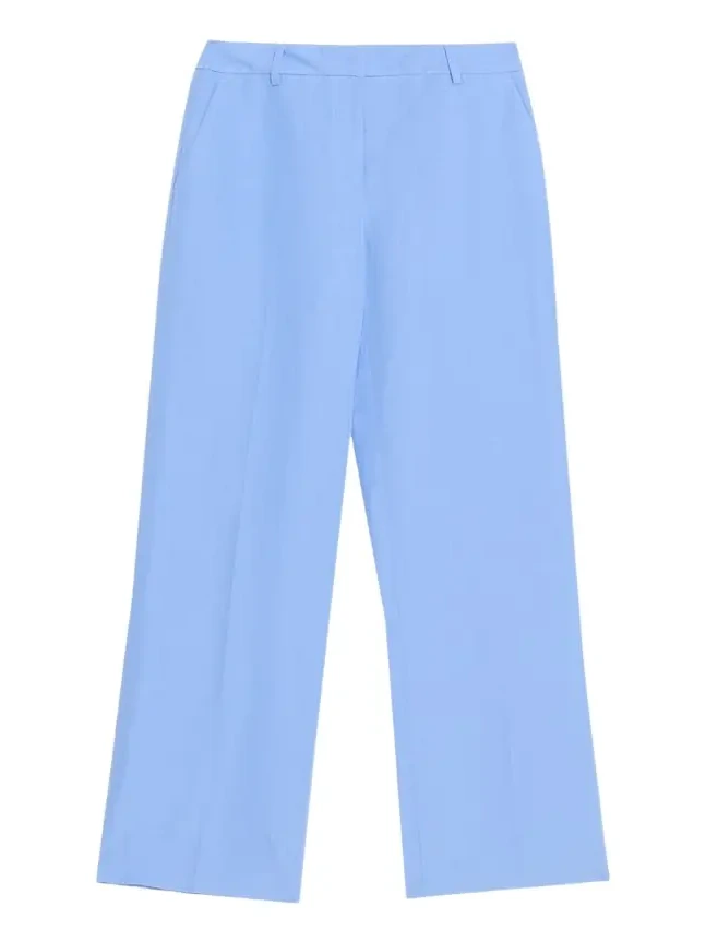 Gates Wide-Leg Silk-Linen Pants