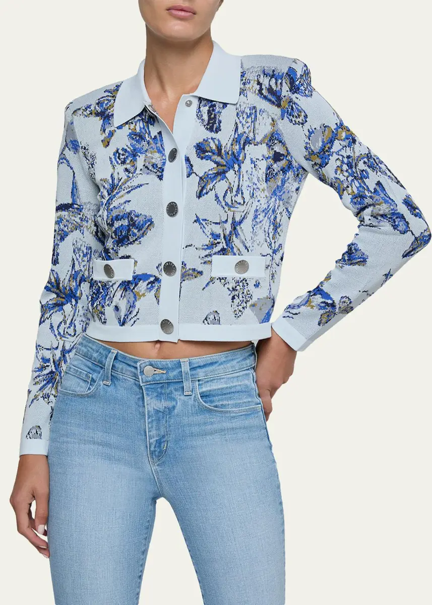 L'Agence Western Toile Osiris Jacquard Cardigan | Thumbnail 12 L'Agence Western Toile Osiris Jacquard Cardigan | Thumbnail 12